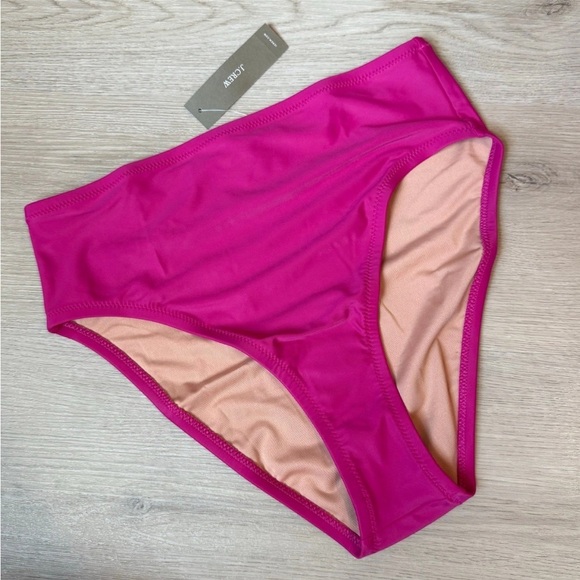 NEW - High-Waisted Pink Bikini Bottom - Picture 1 of 10